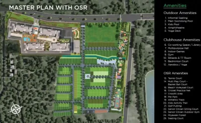 Provident Bayscape Apartment masterplan with OSR by Provident Housing Limited located at kelambakkam, Chennai Tamil Nadu